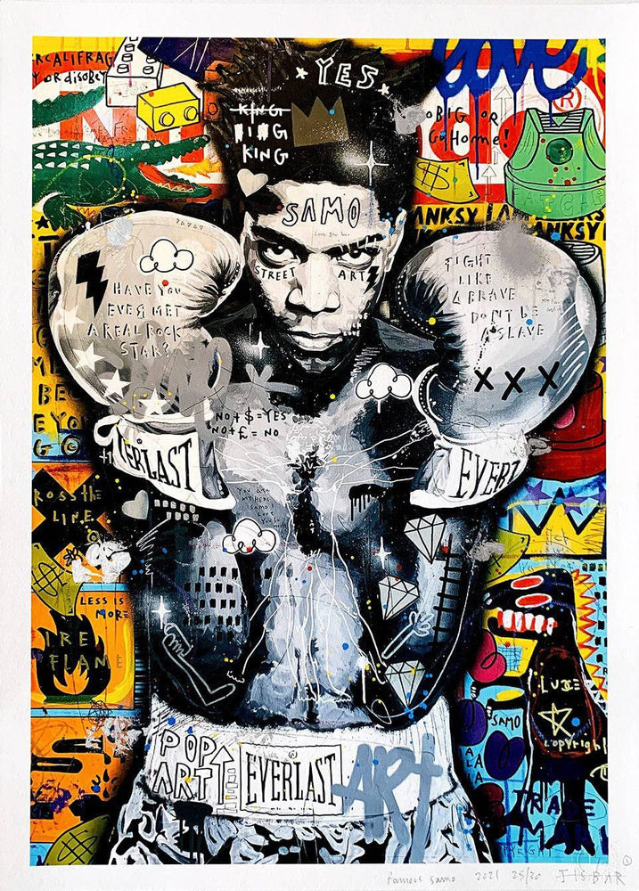 
                  
                    Basquiat Boxing by Jisbar (Framed) by Jisbar - Signature Fine Art
                  
                