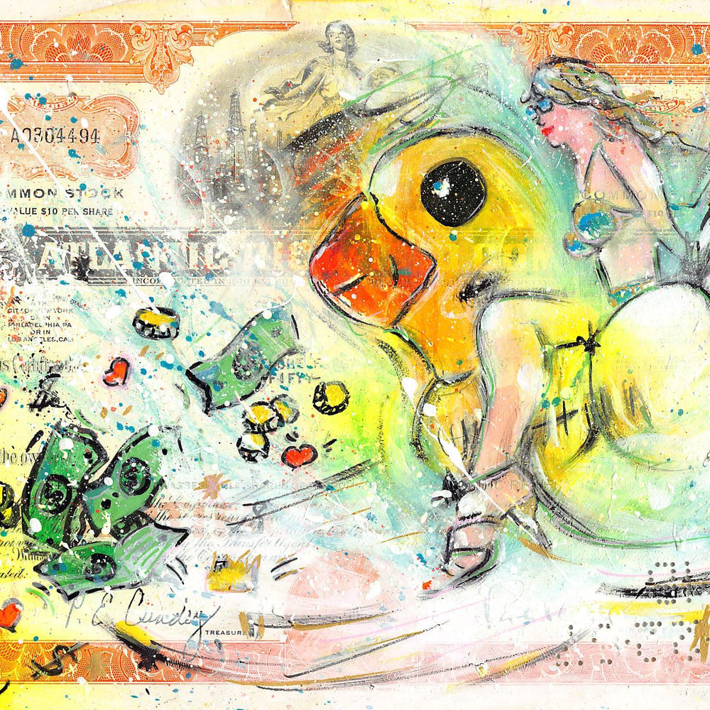 Diving into Dollars (Katia Ferrari) by Katia Ferrari - Signature Fine Art