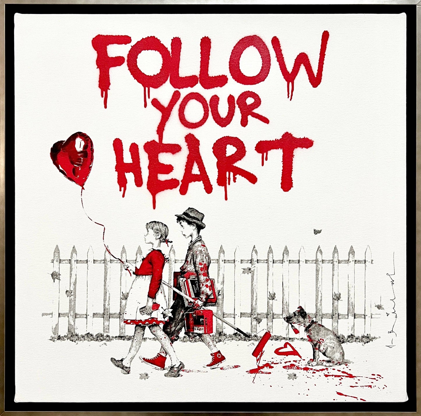 Valentines (Screen print on canvas) by Mr. Brainwash - Signature Fine Art