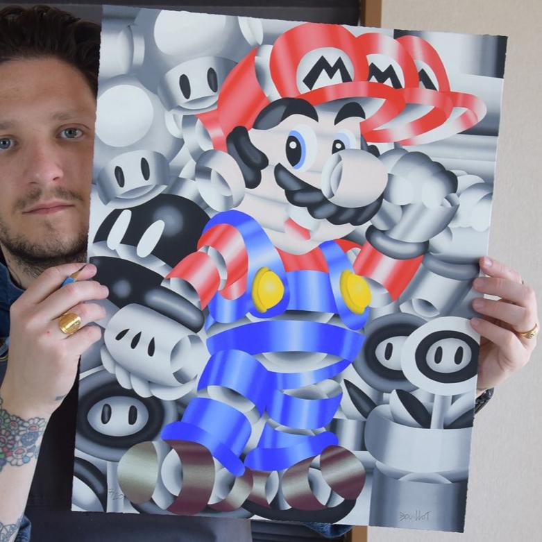 Mario Wonderland (Print) by Geoffrey Bouillot