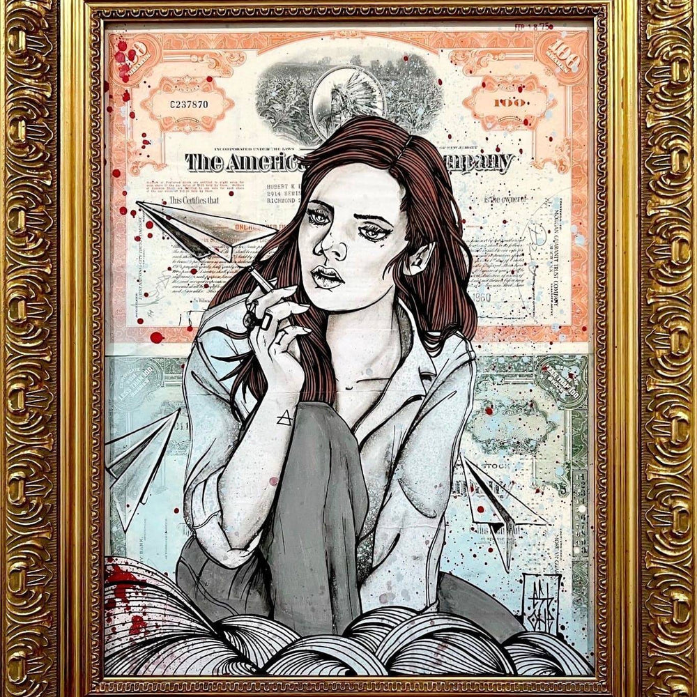 The Smoking Girl ( Double ) by Esboner - Signature Fine Art