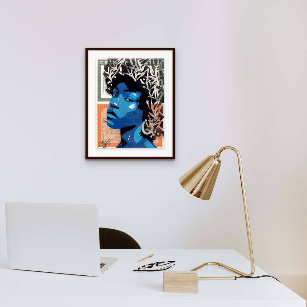 
                      
                        Blue Afro by Yoann Bonneville - Signature Fine Art
                      
                    