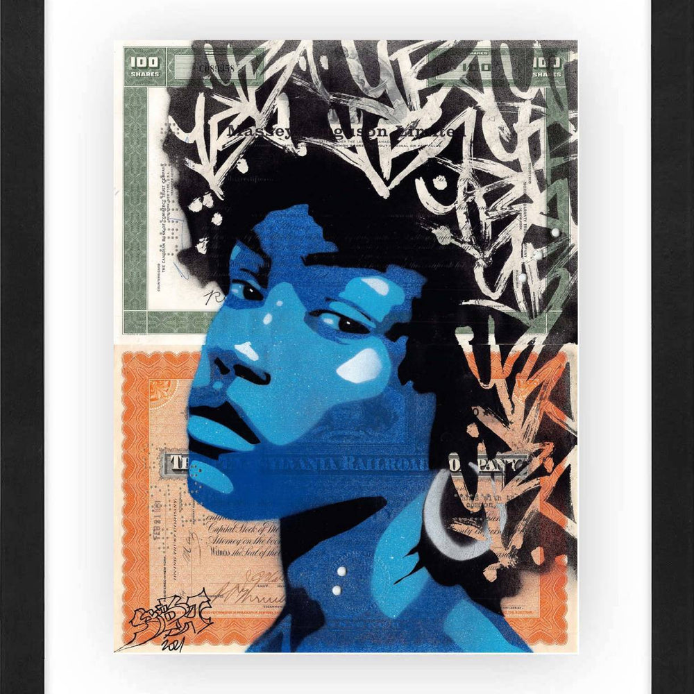 
                      
                        Blue Afro by Yoann Bonneville - Signature Fine Art
                      
                    